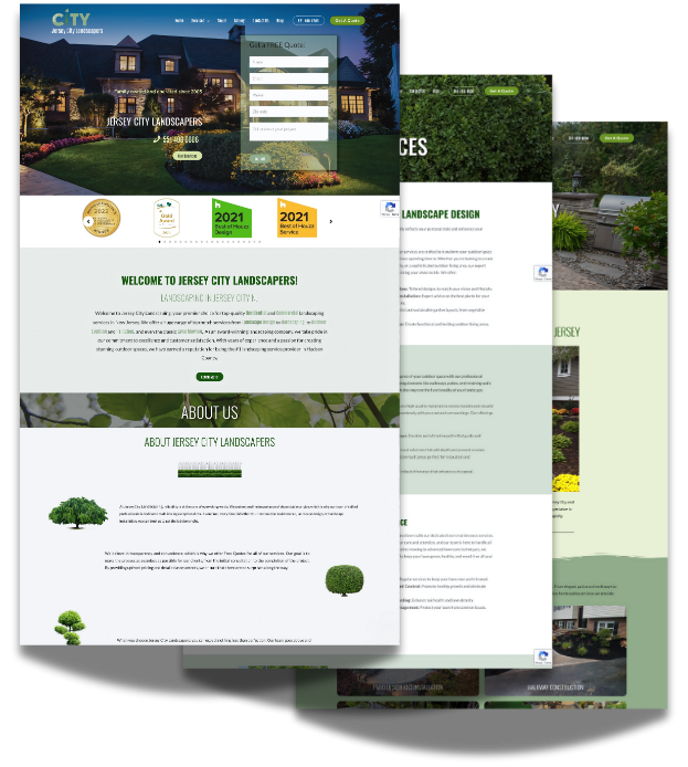 Jersey City Landscapers website mockup