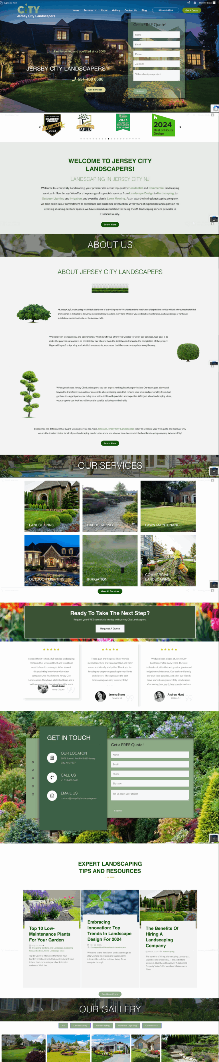 Jersey City Landscapers website